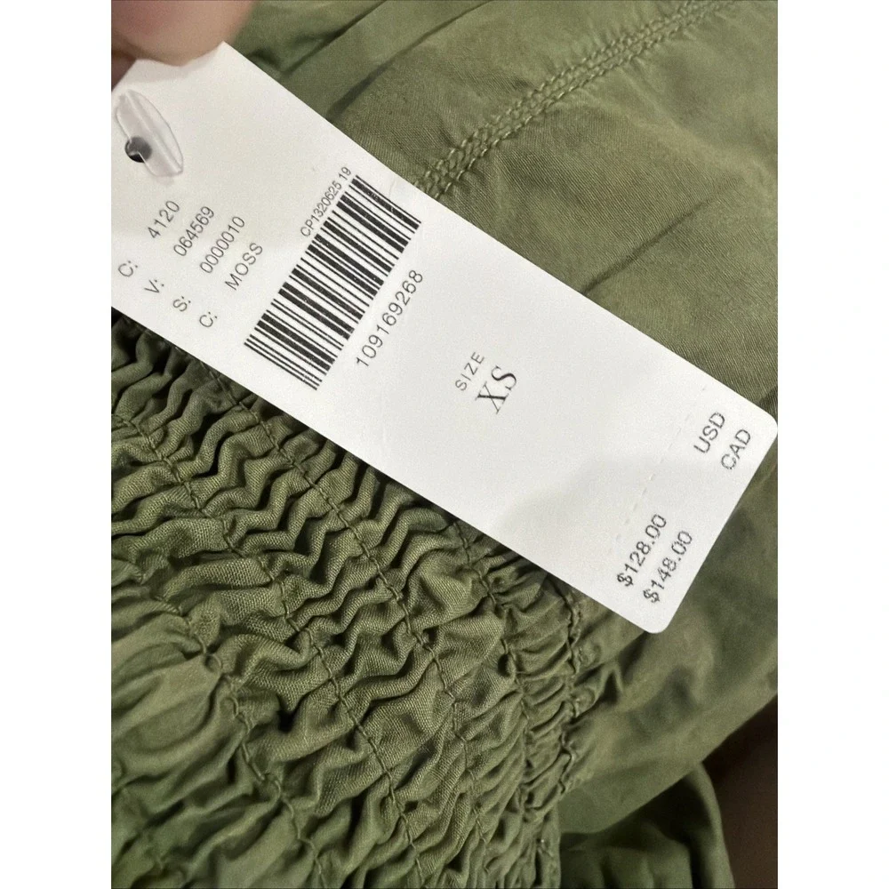 By Anthropologie Pleated Drawstring Mini Skirt MSRP $128 NWT XS